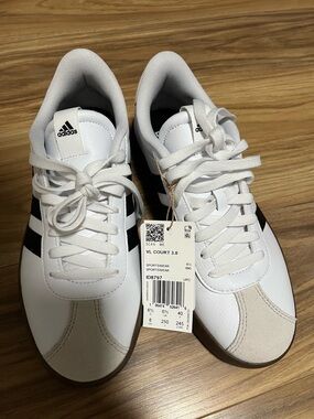 adidas VL Court 3.0 Women’s White & Black Tennis Sneakers